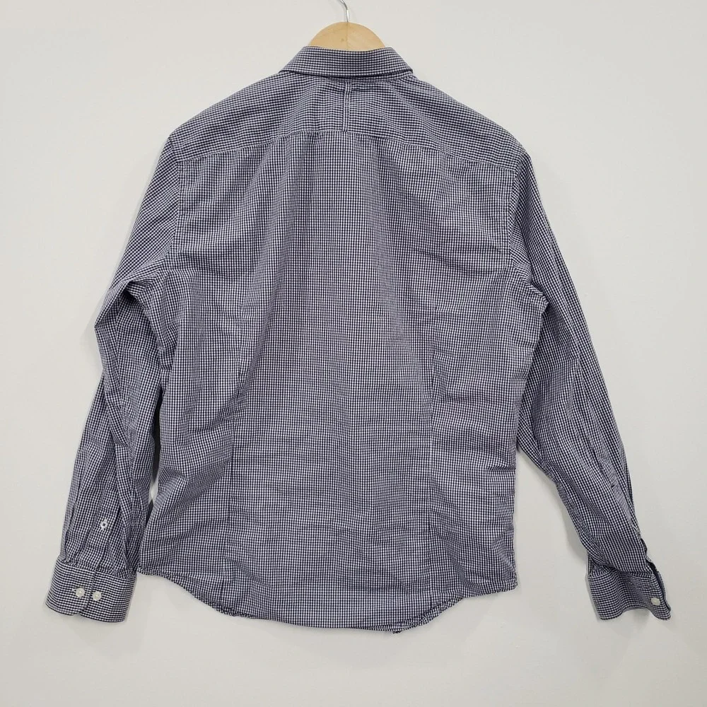 Banana Republic Soft‎ Wash Tailored Slim Fit Gingham Button Down Shirt Mens L